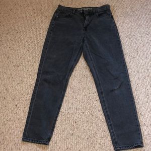A nice pair of black mom jeans from AE